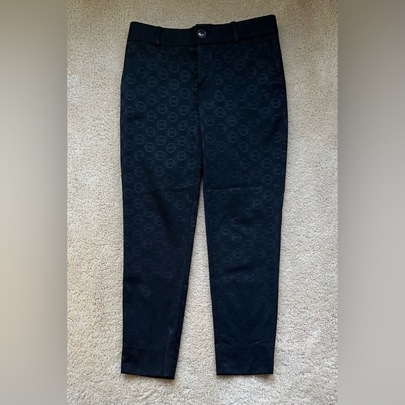 Banana Republic Women’s Black Camden Fit Jacquard Ankle Pants - Sz 2 - EUC - Picture 2 of 10